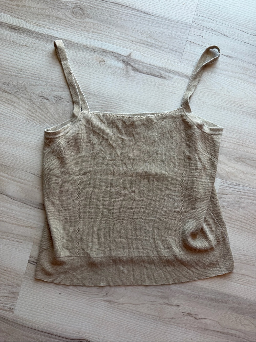 Vintage Liz Claiborne- 100% Silk Tan Tank Top
